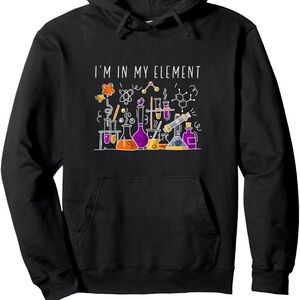 Brand New Black Hoodie with Science Graphic